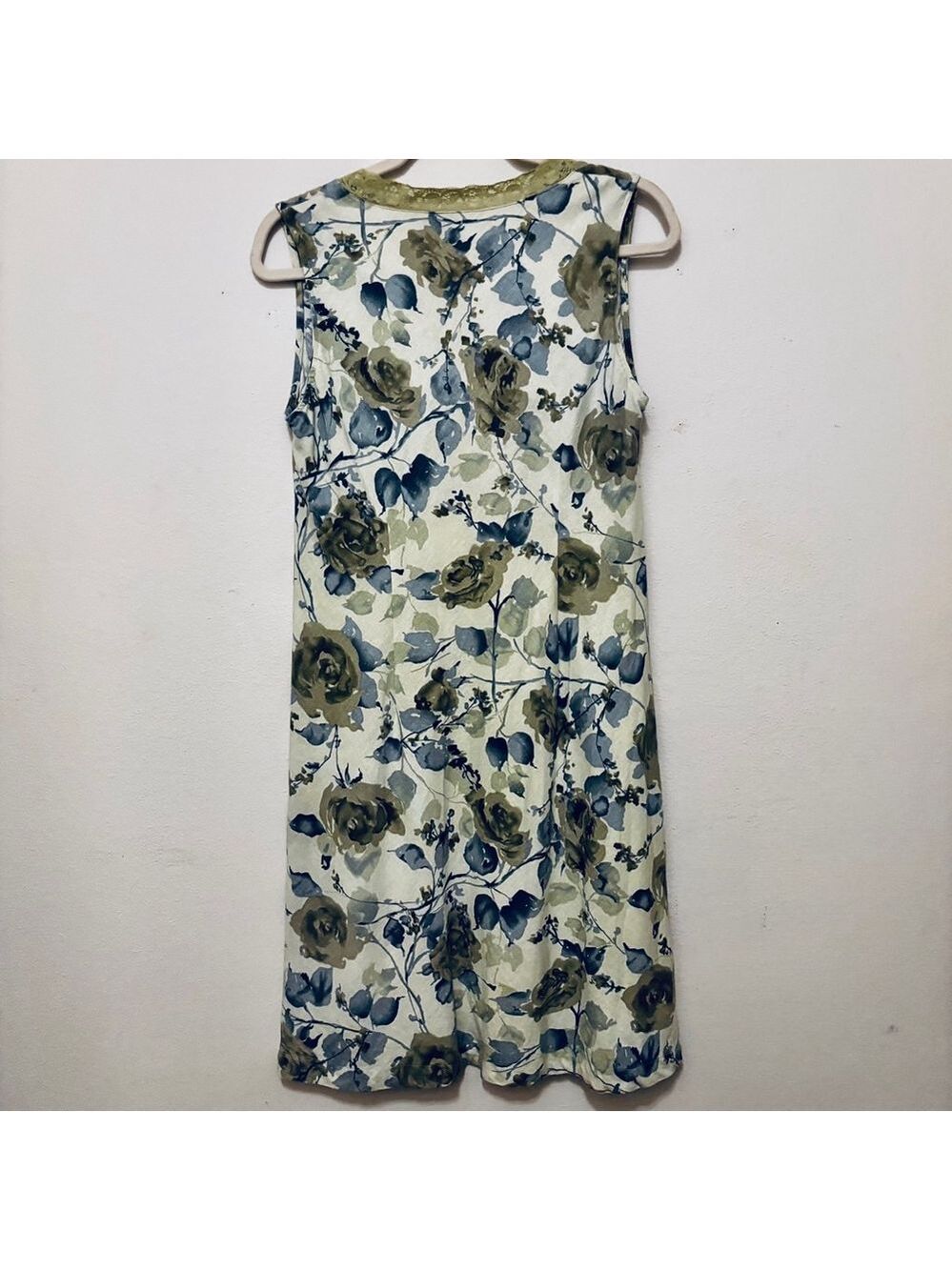 Norton Vintage Green Floral Sleeveless Petites Dress - Picture 4 of 7